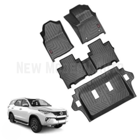 Toyota Fortuner TPE Floor Mats Black 4-Pcs