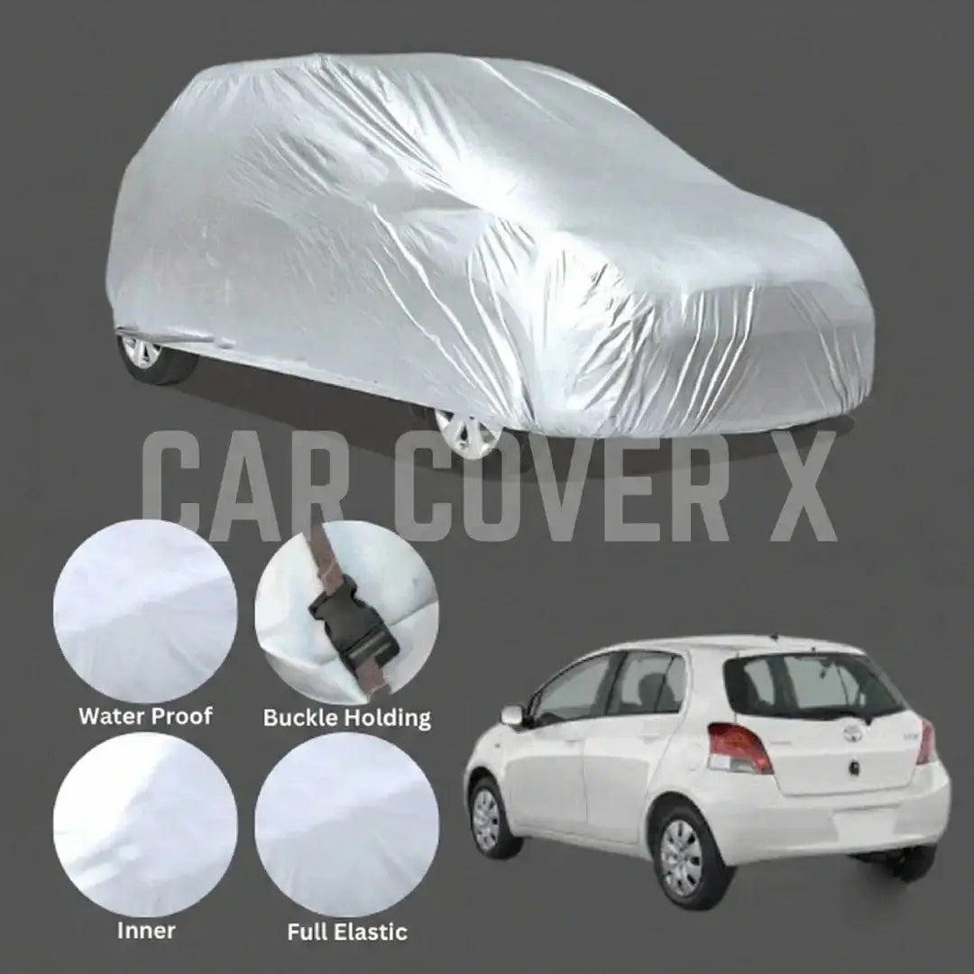 Buy Toyota Old Vitz Water Resistant Parachute Top Cover for rain, dust, and sun protection. Durable lightweight cover designed for perfect compact car fit.