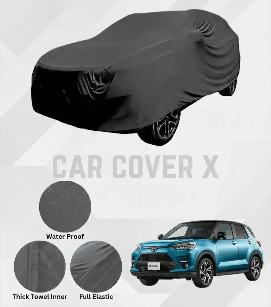 Toyota Raize neoprene anti-scratch water-resistant car top cover