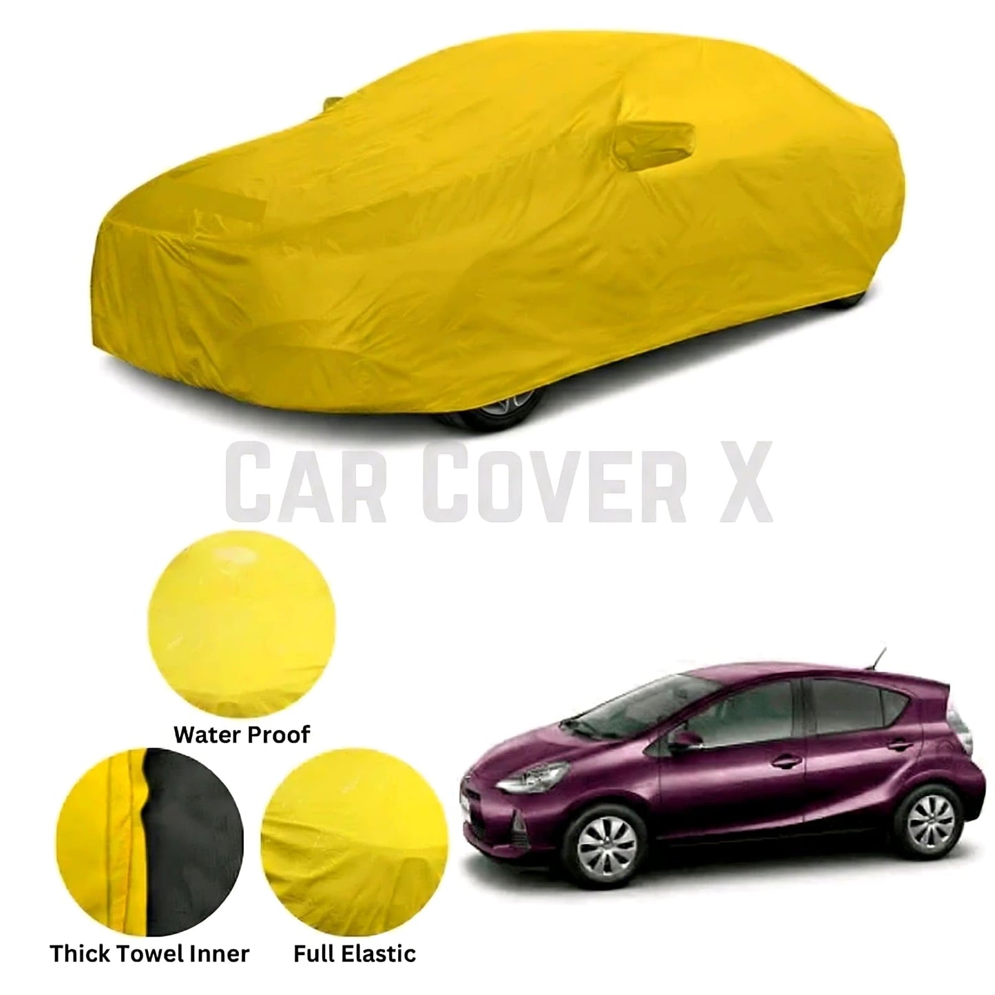 Toyota Aqua Microfiber Anti Scratch & Anti Swirls Water Resistant Top Cover