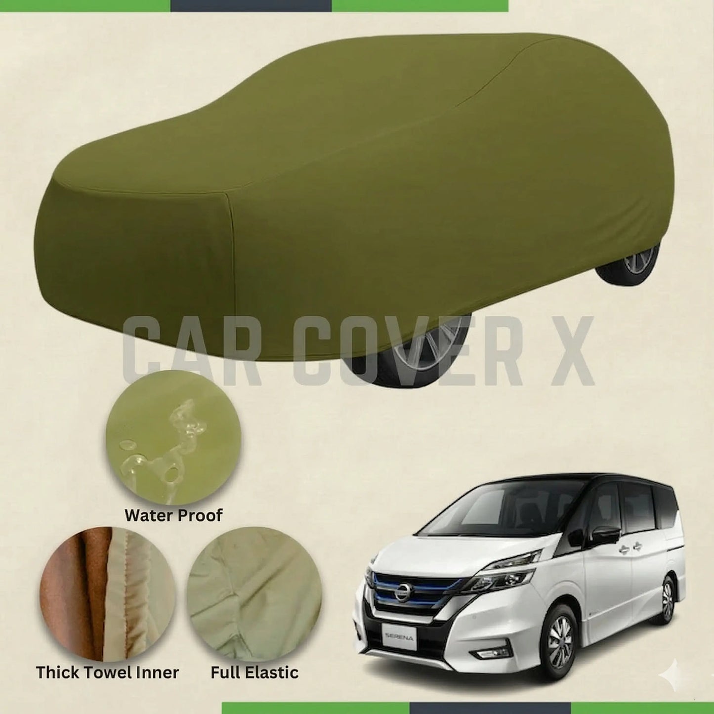 Nissan Serena Microfiber Anti-Scratch Waterproof Car Cover