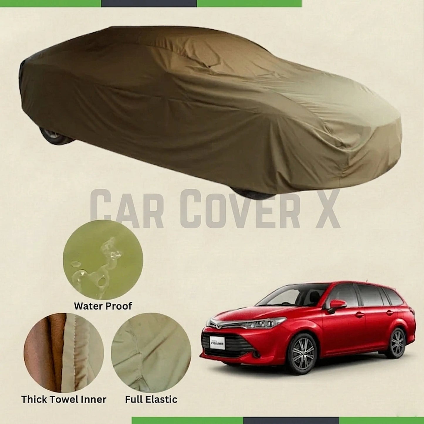 Toyota Fielder Microfiber Anti-Scratch Waterproof Car Cover