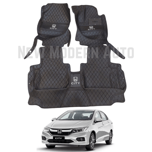 Honda City 9D Floor Mats | 3 Pcs | City Best Floor Mats | City 9D Floor | Model 2021 - 2023