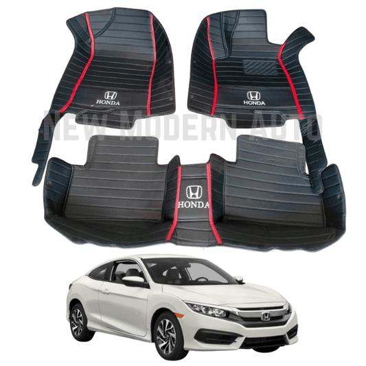 Honda Civic 9D Floor Mats | 3 Pcs | Civic Best Floor Mats | Civic 9D Floor | Model 2017 - 2021