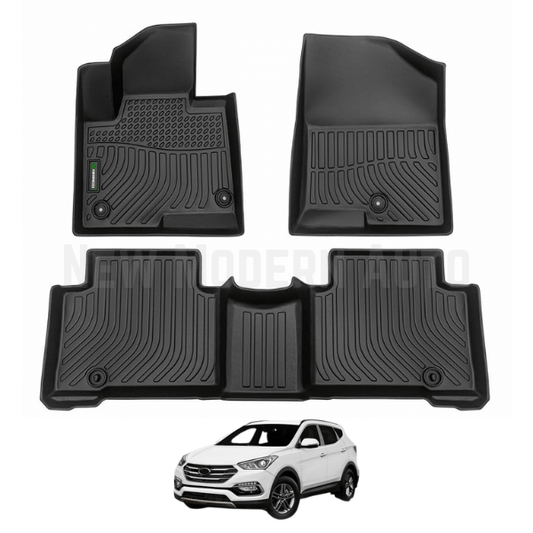 Hyundai Santa Fe TPE Floor Mats Black 3-Pcs