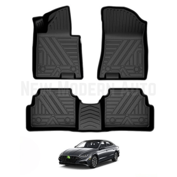 Hyundai Sonata TPE Floor Mats Black 3-Pcs
