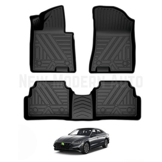 Hyundai Sonata TPE Floor Mats Black 3-Pcs