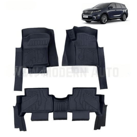 KIA Sorento TPE Floor Mats Black 3-Pcs