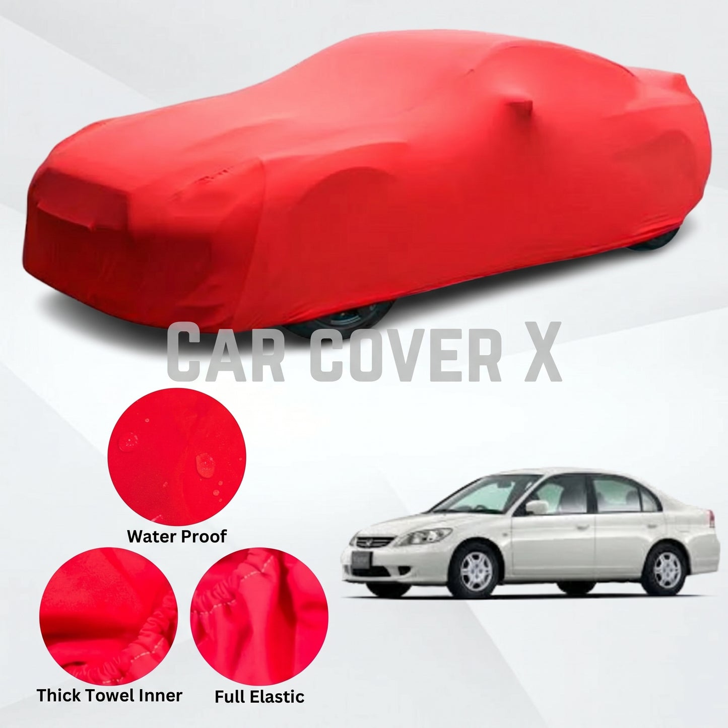 Honda Civic Microfiber Anti Scratch & Anti Swirls Water Resistant Top Cover | Model 2002 - 2006