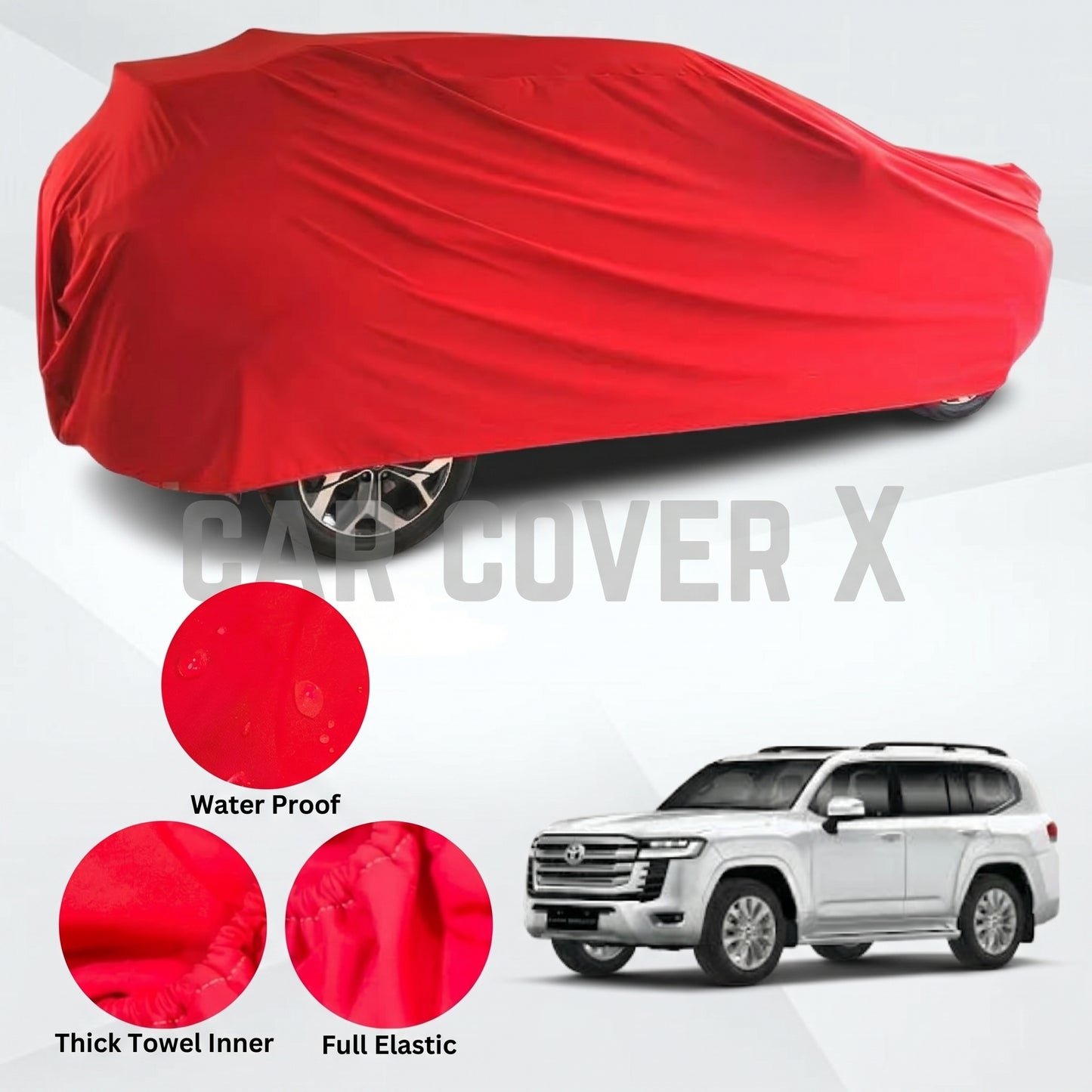 Toyota Land Cruiser Microfiber Anti Scratch & Anti Swirls Water Resistant Top Cover