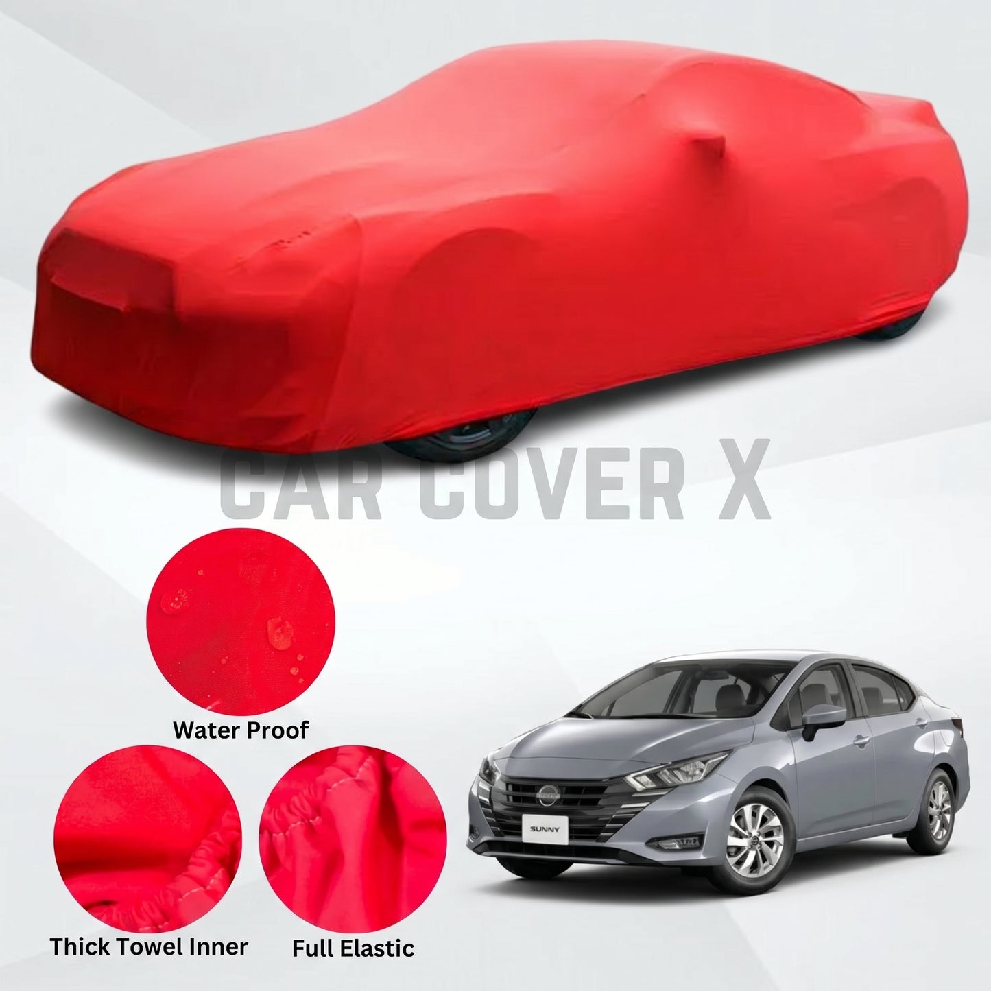 Nissan Sunny Microfiber Anti Scratch & Anti Swirls Water Resistant Top Cover