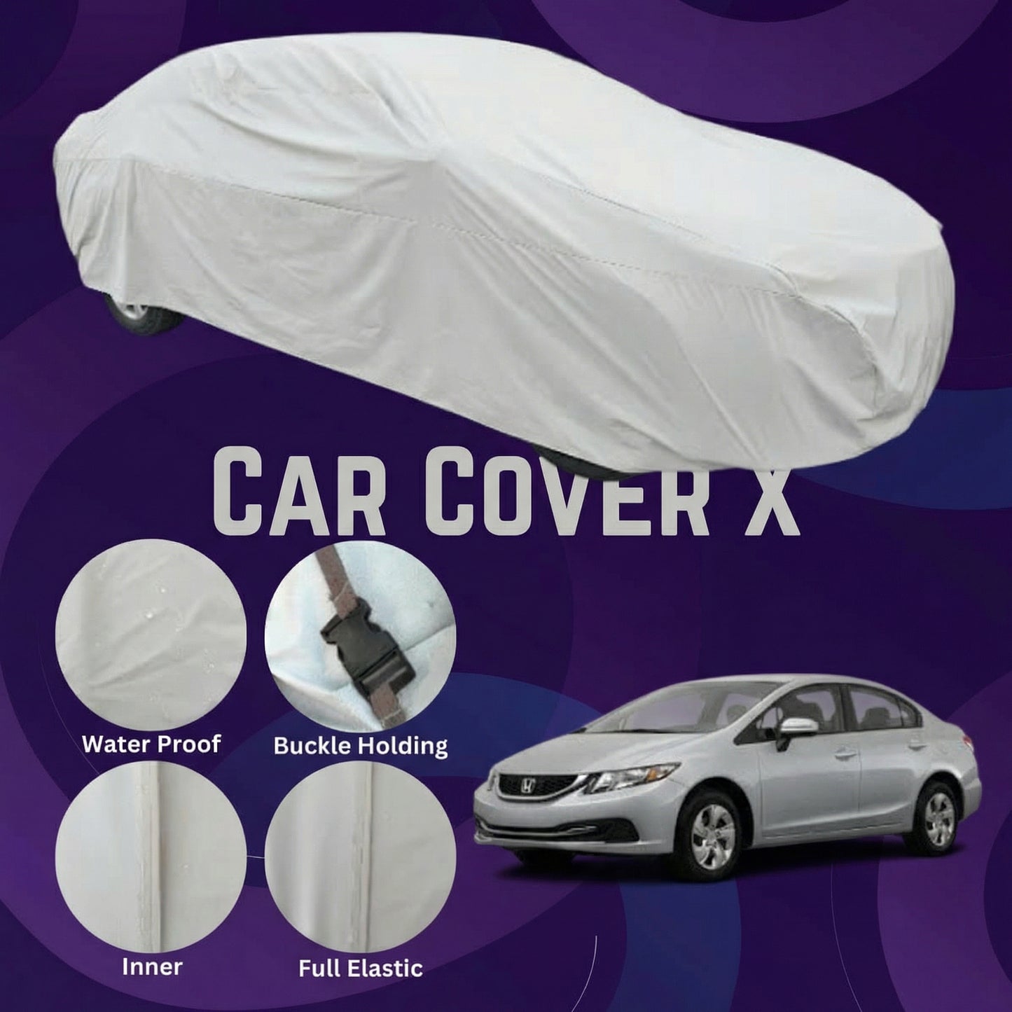 Honda Civic Anti Scratch Water Resistant Neoprene Top Cover | Model 2013 - 2016