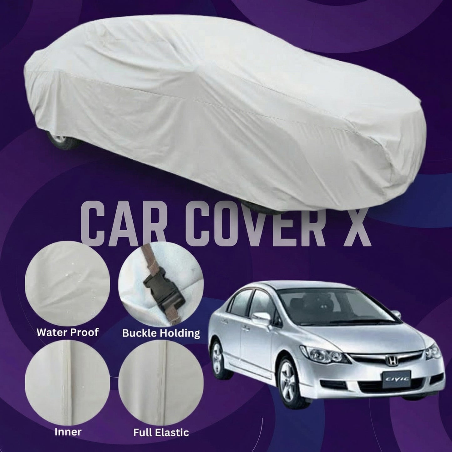 Honda Civic Anti Scratch Water Resistant Neoprene Top Cover | Model 2007 - 2012