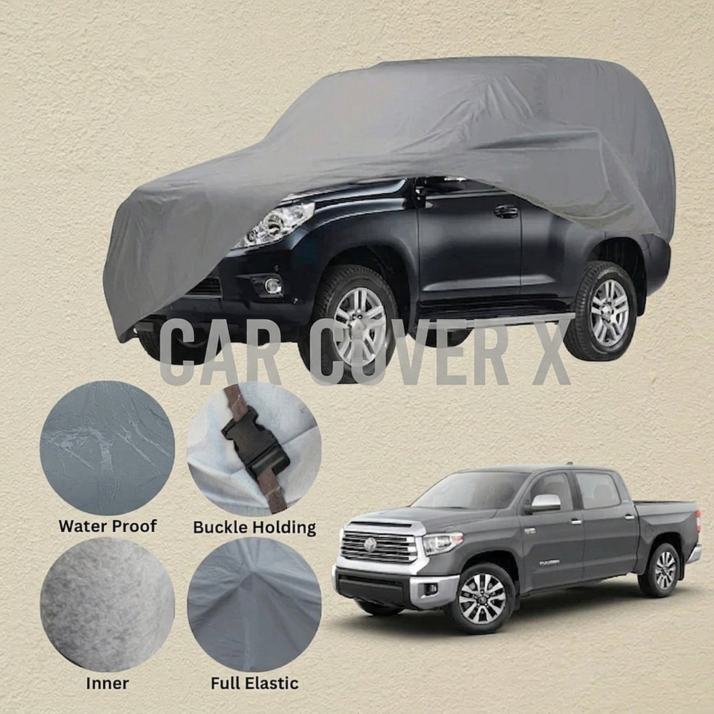 Toyota Tundra Anti Scratch Water Resistant PVC Cotton Top Cover