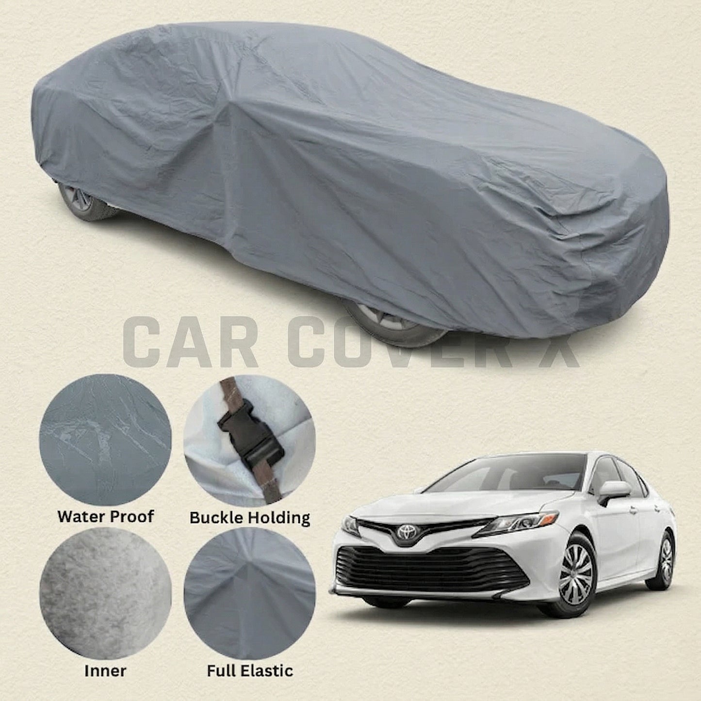 Toyota Camry Anti Scratch Water Resistant PVC Cotton Top Cover