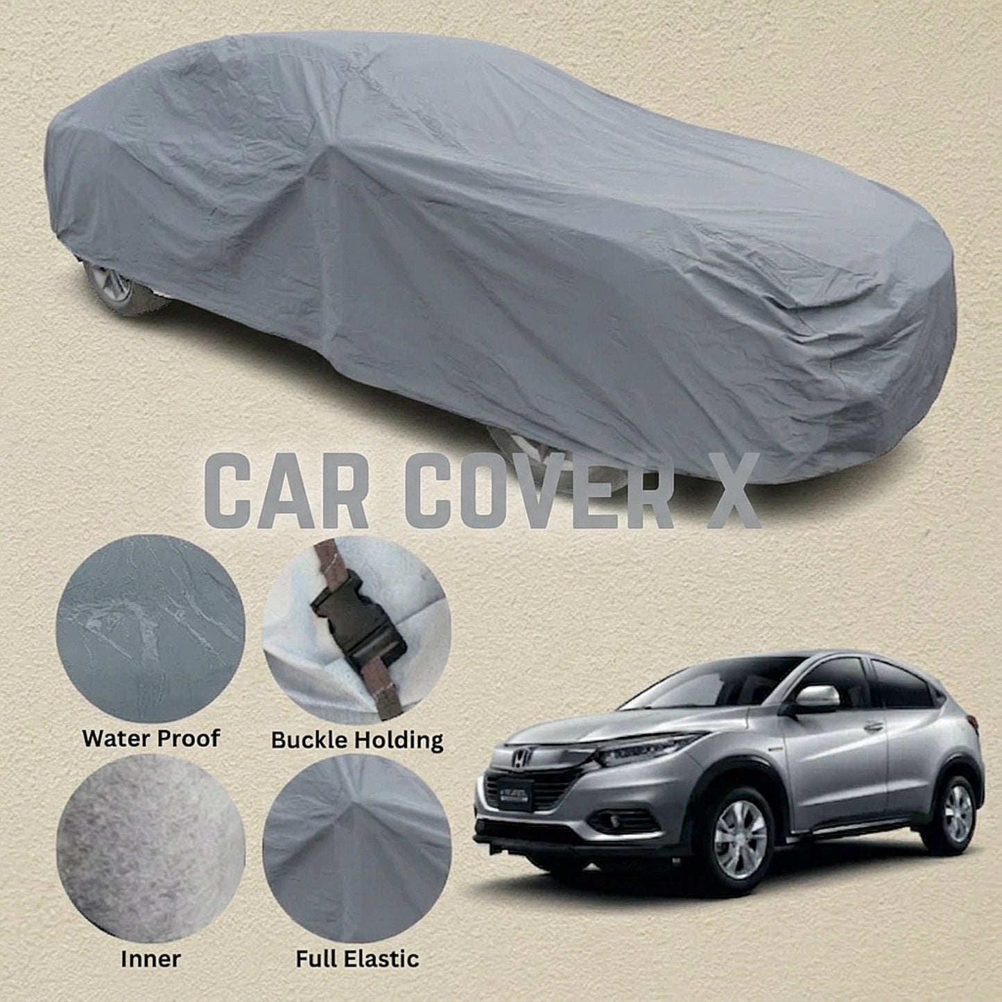Honda Vezel Anti Scratch Water Resistant PVC Cotton Top Cover