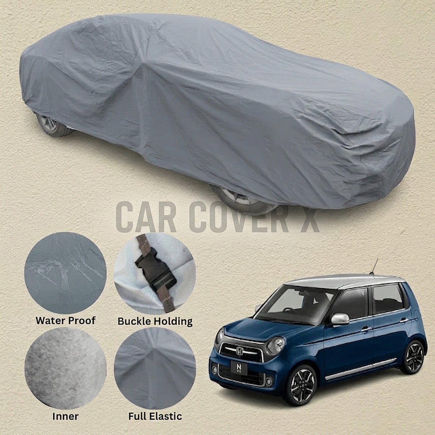 Honda N-One Anti Scratch Water Resistant PVC Cotton Top Cover