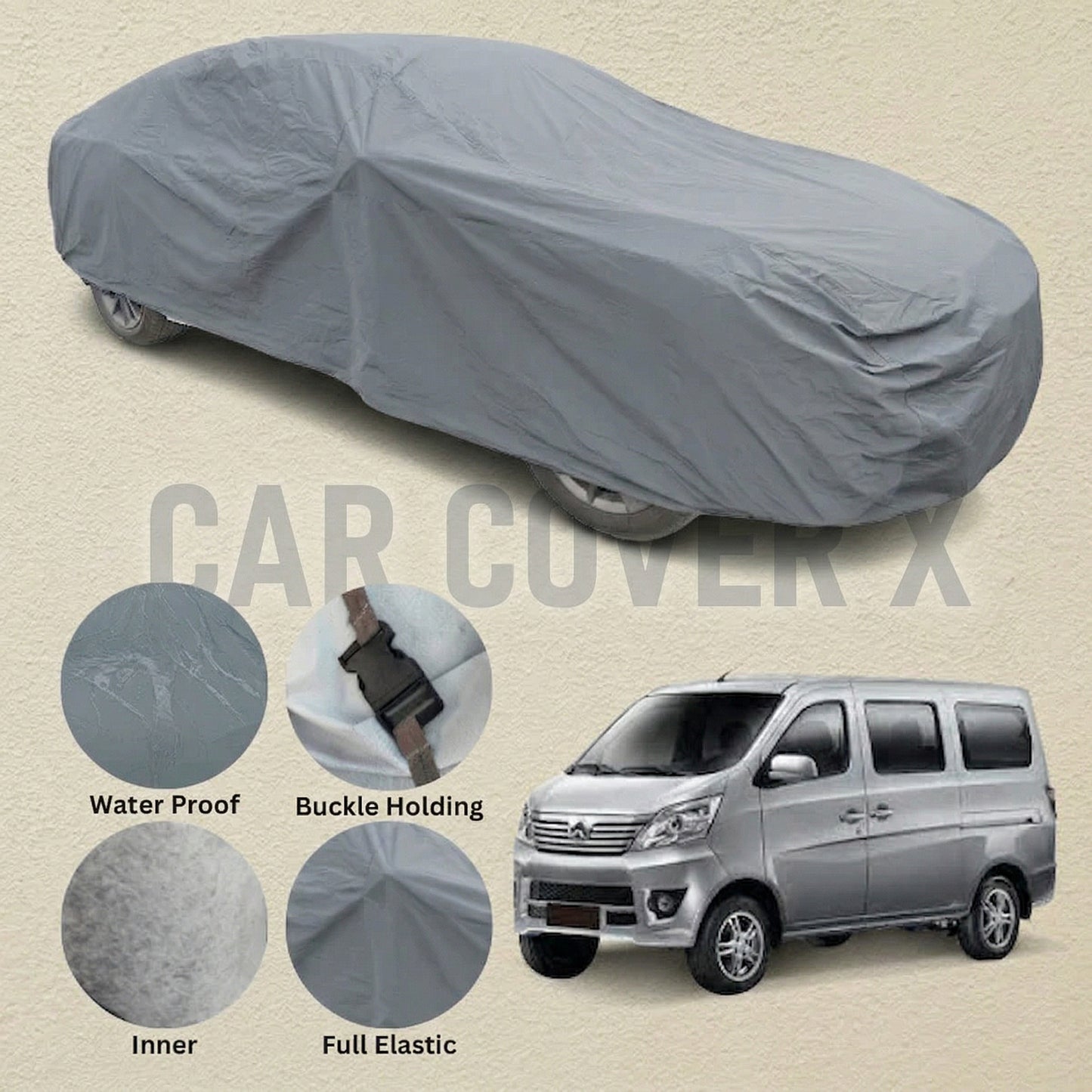 Changan Karvaan Anti Scratch Water Resistant PVC Cotton Top Cover
