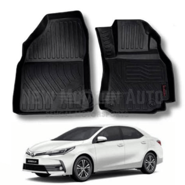 Toyota Corolla TPE Floor Mats Black 3-Pcs Model 2021-2025