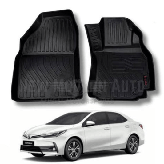 Toyota Corolla TPE Floor Mats Black 3-Pcs Model 2021-2025