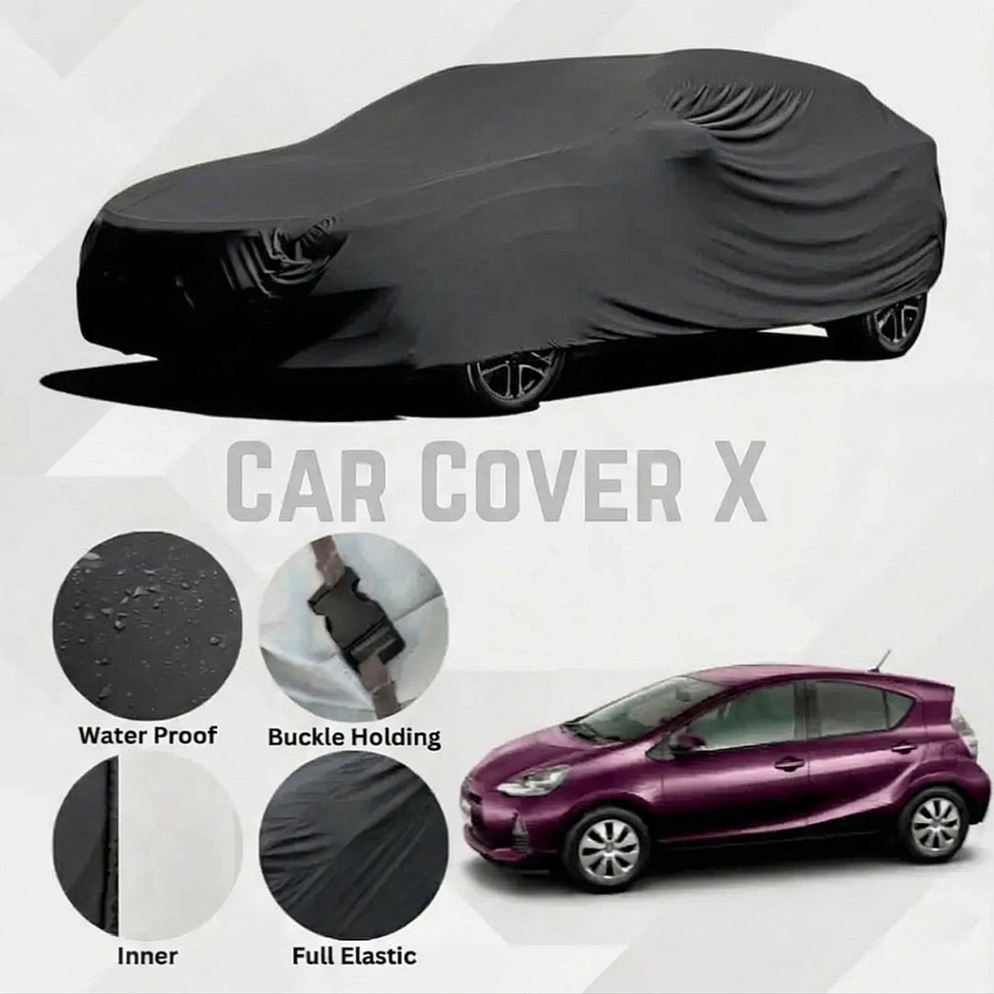 Toyota Aqua Anti‑Scratch Water‑Resistant Neoprene Top Cover